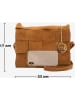 Mia Tomazzi Leren schoudertas "Empoli" cognackleurig - (B)23 x (H)17 x (D)5 cm