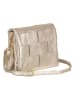 Mia Tomazzi Leder-Umhängetasche "Empoli" in Gold - (B)23 x (H)17 x (T)5 cm