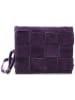 Mia Tomazzi Leder-Umhängetasche "Empoli" in Lila - (B)23 x (H)17 x (T)5 cm