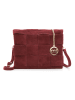Mia Tomazzi Leder-Umhängetasche "Empoli" in Bordeaux - (B)23 x (H)17 x (T)5 cm