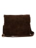 Mia Tomazzi Leder-Umhängetasche "Empoli" in Dunkelbraun - (B)23 x (H)17 x (T)5 cm
