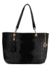 Mia Tomazzi Skórzany shopper bag "Cilento" w kolorze czarnym - 58 x 42 x 14 cm