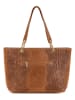 Mia Tomazzi Leren shopper "Cilento" cognackleurig - (B)58 x (H)42 x (D)14 cm