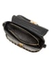 Mia Tomazzi Leder-Umhängetasche in Schwarz - (B)25 x (H)16 x (T)8 cm