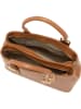 Mia Tomazzi Leren handtas camel - (B)31 x (H)24 x (D)11 cm