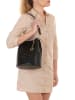 Mia Tomazzi Leder-Schultertasche in Schwarz - (B)28 x (H)26 x (T)10 cm