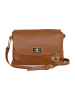Mia Tomazzi Leder-Umhängetasche "Masaniello" in Hellbraun - (B)25 x (H)19 x (T)2 cm