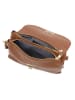 Mia Tomazzi Leder-Umhängetasche "Masaniello" in Hellbraun - (B)25 x (H)19 x (T)2 cm