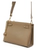 Mia Tomazzi Leren schoudertas ''Vettabbia'' beige - (B)24 x (H)18 x (D)10 cm
