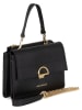 Mia Tomazzi Leder-Umhängetasche ''Berlese'' in Schwarz - (B)21 x (H)16 x (T)3 cm