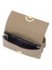 Mia Tomazzi Leren schoudertas ''Berlese'' beige - (B)21 x (H)16 x (D)3 cm