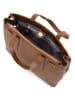 Mia Tomazzi Leder-Schultertasche ''Fioravanti'' in Hellbraun - (B)33 x (H)28 x (T)11 cm