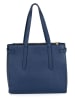 Mia Tomazzi Leder-Schultertasche ''Fioravanti'' in Blau - (B)33 x (H)28 x (T)11 cm