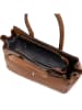 Mia Tomazzi Leder-Henkeltasche "Fraccaroli" in Hellbraun - (B)24 x (H)21 x (T)12 cm