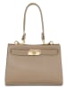 Mia Tomazzi Leder-Umhängetasche ''Zacconi'' in Beige - (B)24 x (H)18 x (T)14 cm
