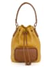 Mia Tomazzi Leder-Henkeltasche ''Moltrasio'' in Gelb - (B)19 x (H)23 x (T)15 cm