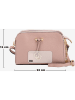 Mia Tomazzi Leder-Umhängetasche "Certosa" in Rosa - (B)24 x (H)16 x (T)8 cm