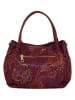Mia Tomazzi Leder-Schultertasche "Gonfalone" in Bordeaux - (B)24 x (H)21 x (T)13 cm