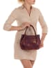 Mia Tomazzi Leder-Schultertasche "Gonfalone" in Bordeaux - (B)24 x (H)21 x (T)13 cm