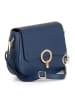 Mia Tomazzi Leder-Umhängetasche "Carracci" in Blau - (B)23 x (H)18 x (T)7,5 cm