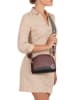 Mia Tomazzi Leren schoudertas "Cassala" bordeaux/zwart - (B)23 x (H)19 x (D)9 cm