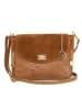 Mia Tomazzi Leren schoudertas "Dergano" camel - (B)30 x (H)35 x (D)15 cm