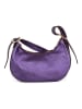 Mia Tomazzi Leder-Schultertasche "Beroldo" in Lila - (B)35 x (H)15 x (T)6,6 cm