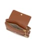 Mia Tomazzi Leder-Umhängetasche "Fonzaso" in Hellbraun - (B)24 x (H)16 x (T)8 cm
