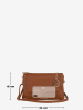 Mia Tomazzi Leder-Umhängetasche "Fonzaso" in Hellbraun - (B)24 x (H)16 x (T)8 cm