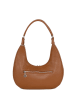 Mia Tomazzi Leder-Schultertasche "Beldiletto" in Hellbraun - (B)32 x (H)17 x (T)11 cm