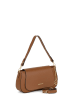 Mia Tomazzi Leder-Schultertasche "Zambaldi" in Hellbraun - (B)31 x (H)17 x (T)9 cm