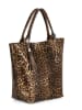 Mia Tomazzi Leder-Shopper "Barozzi" in Braun - (B)31 x (H)36 x (T)20 cm