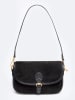 BIG STAR Skórzana torebka w kolorze czarnym - 21 x 14 cm