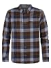 Petrol Industries Hemd - Regular fit - in Dunkelblau/ Braun/ Hellblau