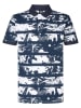 Petrol Industries Poloshirt donkerblauw/wit