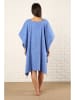 maryplaid Ponczo kąpielowe w kolorze niebieskim