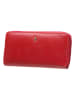 Puccini Skórzany portfel "Murano" w kolorze czerwonym - 20 x 10 x 2 cm