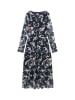 Tom Tailor Kleid in Dunkelblau/ Weiß