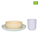 OYOY mini 3-delige serviesset "Pullo" groen/crème/paars