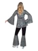 Carnival Party 3tlg. ''70er Jahre'' Kostüm in Silber/ Schwarz