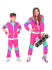 Carnival Party 2tlg. Kostüm "80er Jahre Trainingsanzug" in Pink