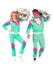 Carnival Party 2tlg. Kostüm "80er Jahre Trainingsanzug" in Türkis