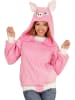 Carnival Party Kostümfleecejacke "Schwein" in Rosa
