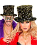 Carnival Party Zylinder in Schwarz/ Gold