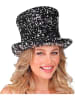 Carnival Party Zylinder in Schwarz/ Silber