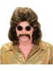 Carnival Party 2tlg. Set: Perücke und Schnurrbart "70er Jahre" in Braun