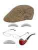 Carnival Party 5tlg. Accessories-Set "Alter Mann" in Hellbraun/ Grau