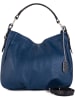 Anna Morellini Leder-Schultertasche "Noemi 1" in Blau - (B)30,5 x (H)26 x (T)9 cm