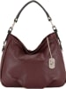 Anna Morellini Leren schoudertas "Noemi1" bordeaux - (B)30,5 x (H)26 x (D)9 cm