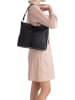 Anna Morellini Leder-Schultertasche "Dania" in Schwarz - (B)29 x (H)24 x (T)8 cm